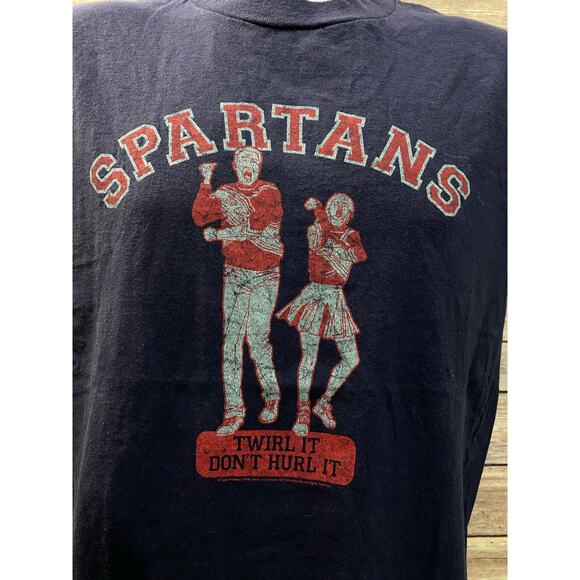 Vintage 90s SNL Spartan Spirit Will Ferrell Cheer Grey T-shirt Small -dated 90s- - Picture 9 of 9